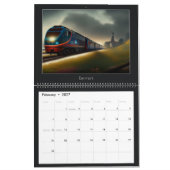 ヨーロッパ列車の旅行カレンダー カレンダー (2月 2027)