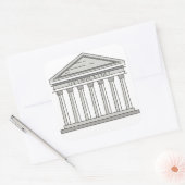 ヨーロッパ古代ローマのパンテオン寺院WorldLandmark スクエアシール (封筒)