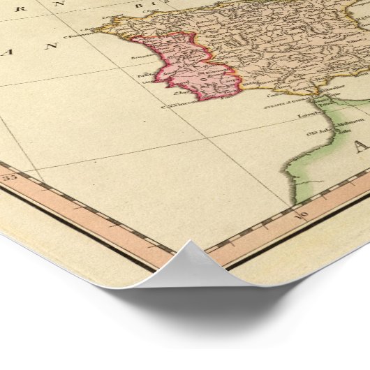 ヨーロッパ図解入りの、写真付きのの地図 ポスター (角)