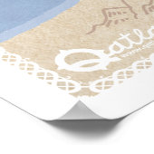 ヨーロッパ地図とヴィンテージ都市 – ポスター紙 ポスター (角)