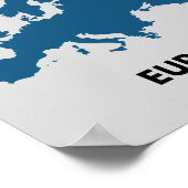 ヨーロッパ地図のアウトライン ポスター (角)