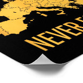 ヨーロッパ地図の記念品、ユーモアのある狩猟と釣りのポスター ポスター (角)