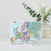 ヨーロッパ地図はがき ポストカード (スタンド正面)
