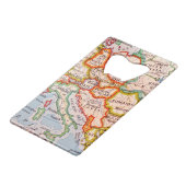 ヨーロッパ地図グローブ諸国州 クレジットカード栓抜き (正面アングル)