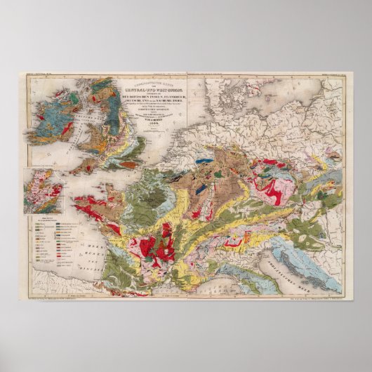 ヨーロッパ地質学 ポスター (正面)