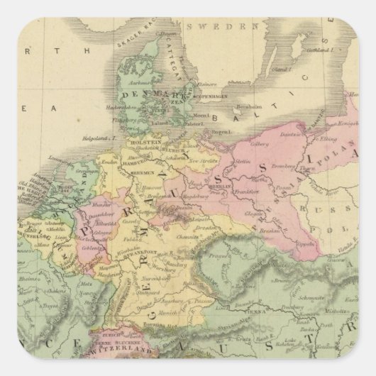 ヨーロッパ大陸 スクエアシール (正面)