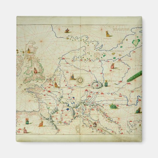 ヨーロッパ大陸 マグネット (正面)