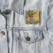 ヨーロッパ手の色の地図 缶バッジ (インサイチュ)