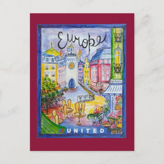 ヨーロッパ旅行はがき ポストカード (正面)