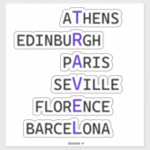 ヨーロッパ旅行を愛する人のために シール (シート)