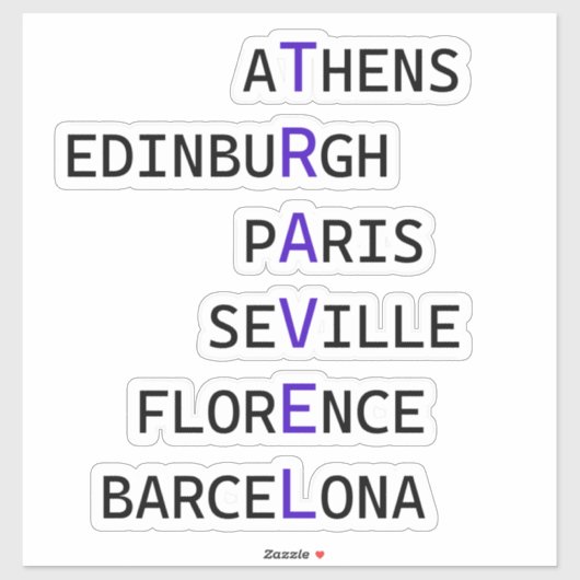 ヨーロッパ旅行を愛する人のために シール (シート)