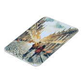 ヨーロッパ旅行カップル マグネット (左側)