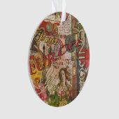 ヨーロッパ旅行ヴィンテージヨーロッパパリフランスアート オーナメント (正面)