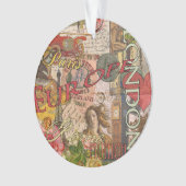ヨーロッパ旅行ヴィンテージヨーロッパパリフランスアート オーナメント (正面)
