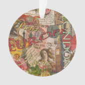 ヨーロッパ旅行ヴィンテージヨーロッパパリフランスアート オーナメント (正面)