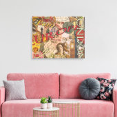 ヨーロッパ旅行ヴィンテージヨーロッパパリフランスアート キャンバスプリント (インサイチュ (リビング))