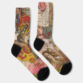 ヨーロッパ旅行ヴィンテージヨーロッパパリフランスアート ソックス (右)