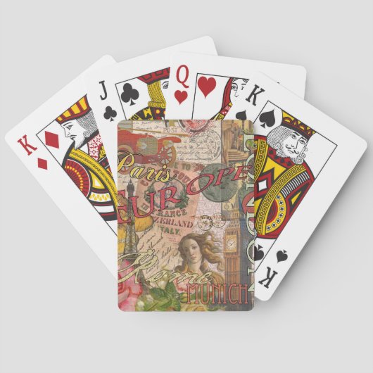ヨーロッパ旅行ヴィンテージヨーロッパパリフランスアート トランプ (裏面)