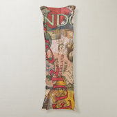 ヨーロッパ旅行ヴィンテージヨーロッパパリフランスアート ボディピロー (正面縦)