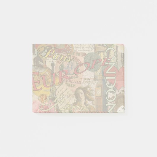 ヨーロッパ旅行ヴィンテージヨーロッパパリフランスアート ポストイット (正面)
