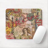 ヨーロッパ旅行ヴィンテージヨーロッパパリフランスアート マウスパッド (マウス)