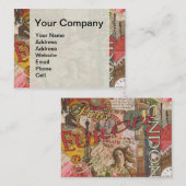 ヨーロッパ旅行ヴィンテージヨーロッパパリフランスアート 名刺 (正面/裏面)