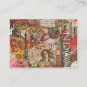 ヨーロッパ旅行ヴィンテージヨーロッパパリフランスアート 名刺 (裏面)