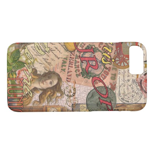 ヨーロッパ旅行ヴィンテージヨーロッパパリフランスアート Case-Mate iPhoneケース (裏面(横))