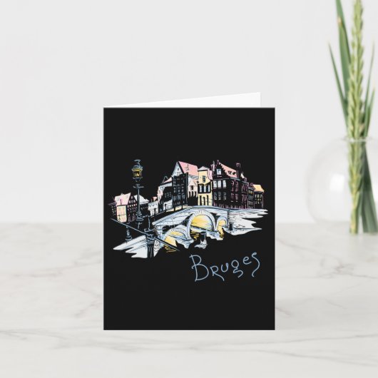 ヨーロッパ旅行 ベルギー ブルッヘ 家族旅行 お土産 カード (正面)