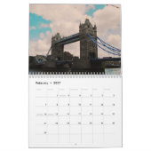 ヨーロッパ暦の観光 カレンダー (2月 2027)