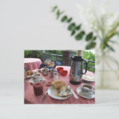 ヨーロッパ朝食はがき ポストカード (スタンド正面)