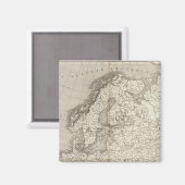 ヨーロッパ未着色の地図 マグネット (正面/裏面)