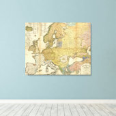 ヨーロッパ民族誌地図 キャンバスプリント (インサイチュ (ウッドフロア))