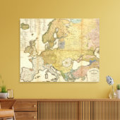 ヨーロッパ民族誌地図 キャンバスプリント (インサイチュ (リビング))