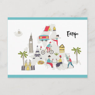 ヨーロッパ活動マップ ポストカード