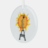 ヨーロッパ熱波 ガラスオーナメント (正面左)