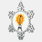 ヨーロッパ熱波 スノーフレークピューターオーナメント (右)