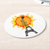 ヨーロッパ熱波 ラウンドペーパーコースター (アングル)