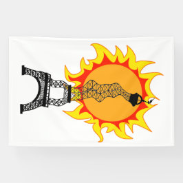 ヨーロッパ熱波 横断幕