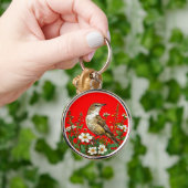 ヨーロッパ産のアシの鳥 キーホルダー (手)