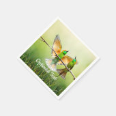 ヨーロッパ産ミツバチ食カラフルい鳥 スタンダードカクテルナプキン (角)