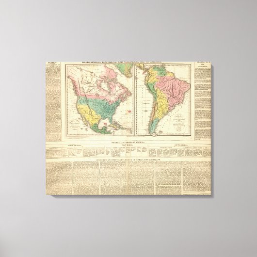 ヨーロッパ発見アメリカ地図 キャンバスプリント (正面)