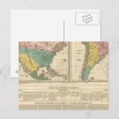 ヨーロッパ発見アメリカ地図 ポストカード (正面/裏面)