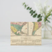 ヨーロッパ発見アメリカ地図 ポストカード (スタンド正面)