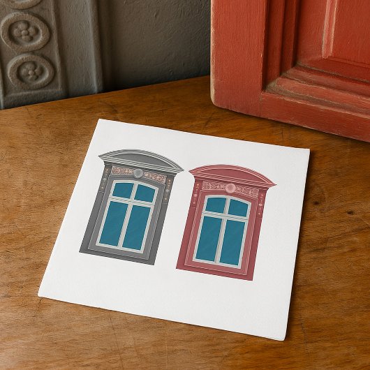 ヨーロッパ窓華美建築美術 スタンダードランチョンナプキン