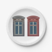 ヨーロッパ窓華美建築美術 ペーパープレート (正面)