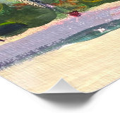 ヨーロッパ絵を描の中世の都市に住む女の子シルトリット ポスター (コーナー)