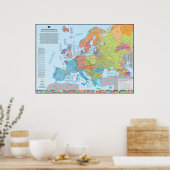 ヨーロッパ諸国産カルテエスノグラヒケ ポスター (キッチン)