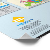 「ヨーロッパ諸語」 : Carte des langues d'Europe ポスター (角)