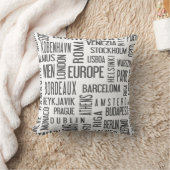 ヨーロッパ都市が付いている枕 クッション (ブランケット)